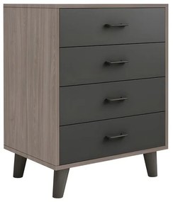ELIOT ΣΥΡΤΑΡΙΕΡΑ, ΜΕ 4 ΣΥΡΤΑΡΙΑ, ΑΠΟΧΡΩΣΗ SONOMA OAK-GREY