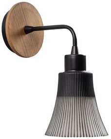 Φωτιστικό Τοίχου - Απλίκα Foca 525NOR3101 Φ13x28cm 1xE27 40W Natural-Black Opviq