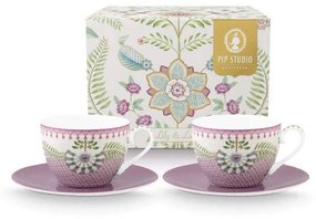 ΣΕΤ ΦΛΥΤΖΑΝΙΑ CAPPUCCINO ΜΕ ΠΙΑΤΑΚΙ 280ml 4 ΤΕΜ. PIP STUDIO - LILY &amp; LOTUS