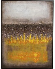 Πίνακας Αφηρημένη Τέχνη Vista Κίτρινο Καμβάς Abstract 92x4,8x122 εκ. - Γκρι