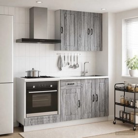 vidaXL Μονάδα κουζίνας KALMAR 5 pcs Γκρι Sonoma Επεξεργασμένο Ξύλο