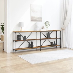 vidaXL Κονσόλα Παλιού Ξύλου 200x30x75 εκ Κατασκευασμένο Ξύλο και Ατσάλι