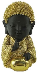 Διακοσμητικό Αντικείμενο Επιτραπέζιο Baby Buddha 022124 12x10x17cm Gold-Black Πολυρεσίνη