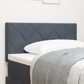 vidaXL Κεφαλάρι Diamond Block Design σε Σκούρο Γκρι, 100cm, Βελούδο