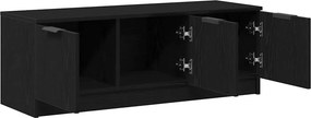 vidaXL Ντουλάπι TV 102 x 35 x 36,5 εκ Μαύρη Οξυά Επεξεργασμένο Ξύλο