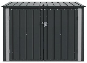 vidaXL Κουτί αποθήκευσης κήπου Μαύρο 151,5 x 107 x 100 εκ. Ατσάλι