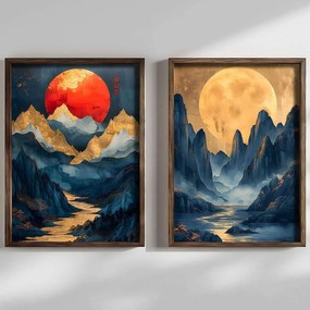 Κάδρα (Σετ 2Τμχ) 856EVL1519 35x3,5x47cm Multi Wallity Vertical Mdf,Ξύλο