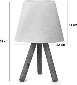 Επιτραπέζιο φωτιστικό PWL-1071 pakoworld Ε27 μπεζ -καρυδί Φ22x32εκ