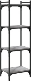 vidaXL Βιβλιοθήκη 4 Επιπέδων Γκρι Sonoma 40x30x120 εκ. Επεξεργ. Ξύλο