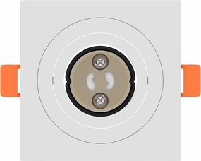 vidaXL Σποτ 6 pcs Λευκό 9 x 9 x 2 εκ. Αλουμίνιο