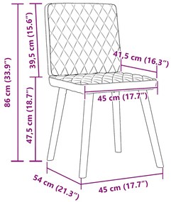 Καρέκλες τραπεζαρίας 4 τεμ Cloud Grey Fabric 3315230