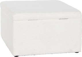 Σκαμπό Home ESPRIT Λευκό πολυεστέρας Ξύλο MDF 60 x 60 x 36 cm