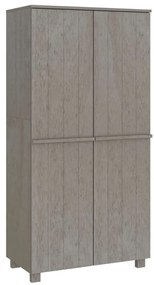 vidaXL Ντουλάπα HAMAR Αν. Γκρι 89 x 50 x 180 εκ. από Μασίφ Ξύλο Πεύκου