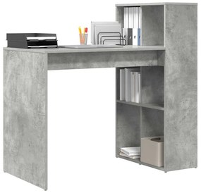 vidaXL Γραφείο Σκυρόδεμα Γκρι 108 x 55 x 103.5 εκ Επεξεργασμένο ξύλο
