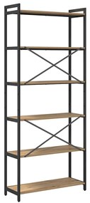 vidaXL Βιβλιοθήκη artisan δρυς 80 x 30 x 188 εκ Επεξεργασμένο ξύλο