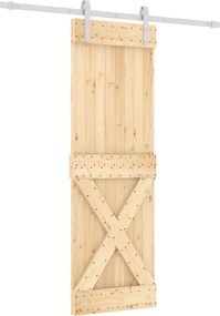 vidaXL Συρόμενη Πόρτα Φυσικό και Λευκό 70 x 210 cm