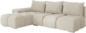 Γωνιακός καναπές Bestii-Ekrou-Αριστερή - 270.00Χ183.00Χ85.00cm