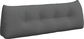 vidaXL Μαξιλάρι Πλάτης Σκούρο Γκρι 140 x 24 x 50 εκ ύφασμα