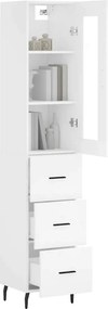 vidaXL Ντουλάπι Λευκό 34,5 x 34 x 180 εκ. από Επεξεργασμένο Ξύλο