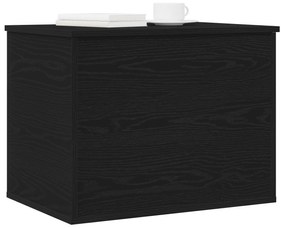 vidaXL Κουτί αποθήκευσης με καπάκι Μαύρη Δρυς 60x42x46 εκ. Κατασκευασμένο ξύλο