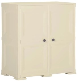 vidaXL Πλαστικό Ντουλάπι Angora Λευκό 79 x 43 x 85,5εκ με Σχέδιο Ξύλου