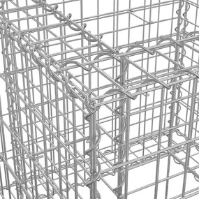 vidaXL Συρματοκιβώτιο Ασημί 70 x 70 x 65 εκ. από Γαλβανισμένο Χάλυβα