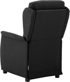 vidaXL Ανακλινόμενη πολυθρόνα Μαύρο 66.5 x 94 x 101.5 εκ Πολυεστέρας