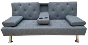 ZITA PLUS REST GREY ΥΦΑΣΜΑ ΚΑΝΑΠΕΣ-ΚΡΕΒΑΤΙ 168X88εκ. ΚΑΝΑΠΕΣ 168X88X79εκ.- ΚΡΕΒ. 168X100X39εκ.40.0157