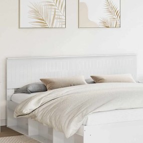 Κεφαλάρι με κεφαλάρι Λαμπερό Λευκό 200 cm Επεξεργασμένο ξύλο