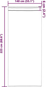 vidaXL Κουρτίνες Μαύρης Ύφανσης με Δαχτυλίδια 2 pcs Καθαρό Λευκό