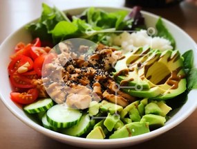 Σετ των 2 Intra Συλλεκτικό Ξύλινο Παζλ Plywood 4mm - Πολύχρωμο μπολ σαλάτας με φρέσκα υλικά Σε Ξύλινο Κουτί - Διαστάσεις: 10x10 cm – 25 κομμάτια