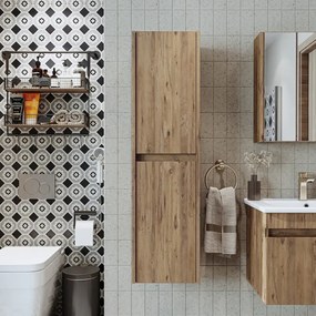 Stewehome Ντουλάπι Πετσετών Μπάνιου με Ράφια 35x30x130 cm