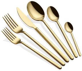 Μαχαιροπίρουνα Allegra (Σετ 36Τμχ) 645DRM1203 Gold Hermia 36 τμχ Stainless Steel