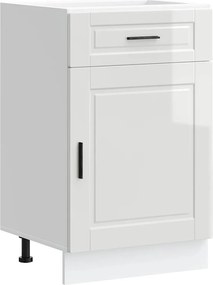 vidaXL ντουλάπι βάσης κουζίνας Porto Λευκό Υψηλής στιλπνότητας