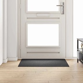 vidaXL Δερμάτινο Χαλί Σκούρο Γκρι 100 x 100 cm 100% Πολυπροπυλένιο