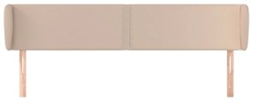 vidaXL Κεφαλάρι με Πτερύγια Καπουτσίνο 203x23x78/88εκ. Συνθετικό Δέρμα