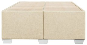 vidaXL Πλαίσιο Κρεβατιού χωρίς στρώμα Κρέμα 120x190 εκ. Υφασμάτινο
