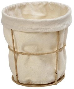 Καλάθι Αποθήκευσης Στρογγυλό AMN117 12x12x9cm Beige Espiel Cotton,Wicker
