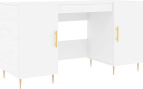 vidaXL Γραφείο Λευκό 140 x 50 x 75 εκ. από Επεξεργασμένο Ξύλο