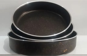 Stewehome Σετ 3 τεμαχίων στρογγυλές ταψιά φούρνου Γκρι