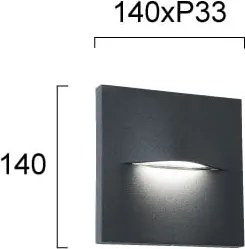 Απλίκα LED Εξωτερικού Χώρου Viokef Vita Anthracite 4298400