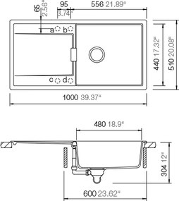 Schock Mono 15100 Polaris - Νεροχύτης Κουζίνας Γρανίτη 100x51
