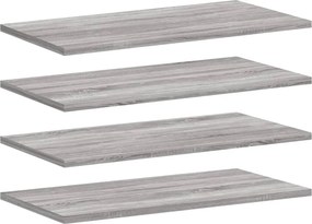 vidaXL Ράφια Τοίχου 4 τεμ. Γκρι Sonoma 60x20x1,5 εκ. Επεξεργ. Ξύλο