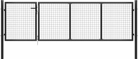 vidaXL Πόρτα Κήπου Ανθρακί Ατσάλινη 350x75 εκ.
