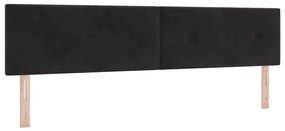 vidaXL Κρεβάτι με Ελατήρια και Στρώμα Μαύρο 200 x 200 cm ύφασμα