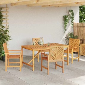 vidaXL Σέτ φαγητού για κήπο 5 pcs Καφέ 150 x 90 x 74 cm
