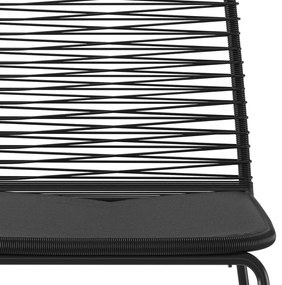 vidaXL Καρέκλες Εξωτερικού Χώρου 6 τεμ. Μαύρες Συνθετικό Ρατάν