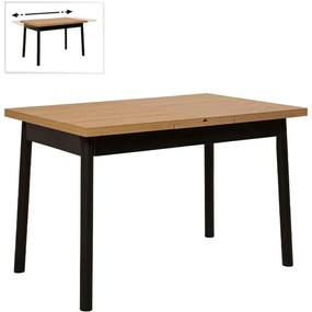 Τραπέζι Επεκτεινόμενο Jemmy 0234418 120/153x75x77cm Natural-Black Ξύλο,Μελαμίνη