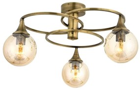 Φωτιστικό Οροφής - Πλαφονιέρα 683AVN1126 Φ60x31cm 3xE27 6W Gold Opviq