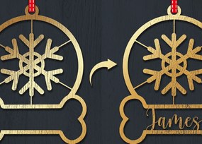 Σετ των 3 Intra απο ξύλο plywood 3mm-4mm πάχος Χριστουγεννιάτικο Στολίδι 3d Δίασταση 8x8 cm INTRAFABR-83328716